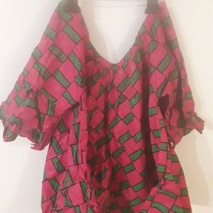 New never used African print Ankara top for women